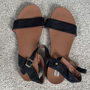 Steve Madden Black Strap Sandals